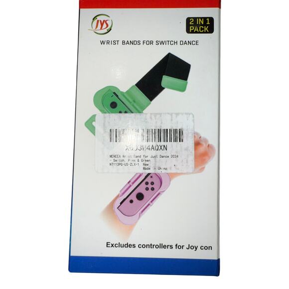 MENEEA Wrist Strap Adjustable Wrist Bands for Nintendo Switch 2 Pack Pink Green - Picture 2 of 5